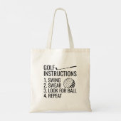 Golfinstructies Tote Bag (Achterkant)