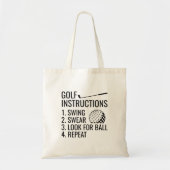 Golfinstructies Tote Bag (Voorkant)