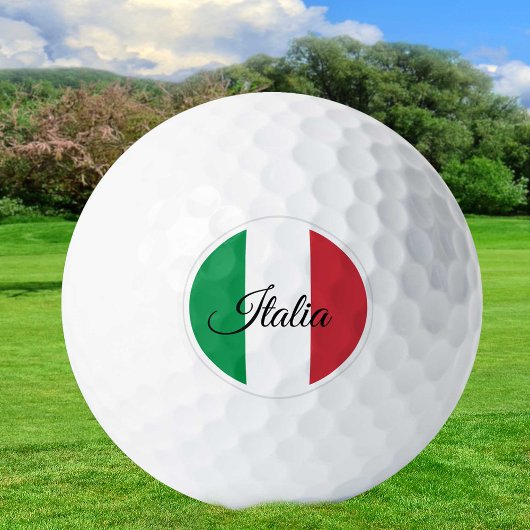 GolfItalië en Italiaanse vlag/Golfbal Golfballen