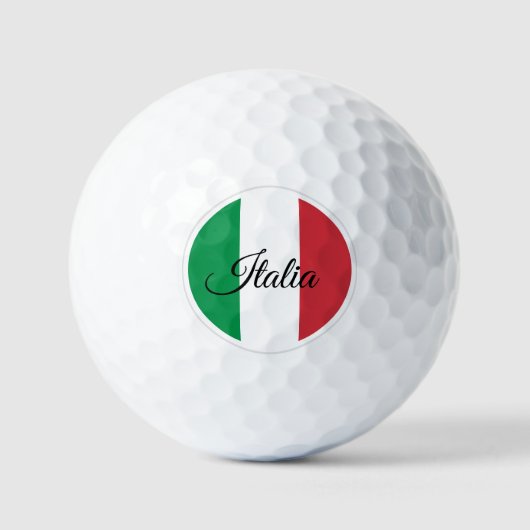 GolfItalië en Italiaanse vlag/Golfbal Golfballen (Voorkant)