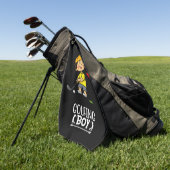 Golfjongen golft op golfvlag Golf Balls Golfhanddoek (Groen)