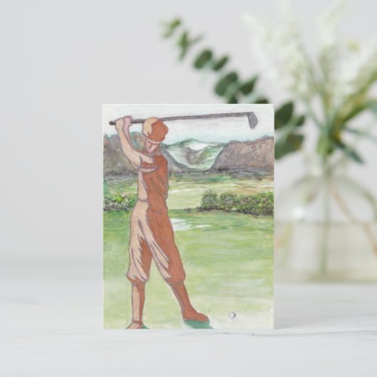  Golfkaart Briefkaart (Staand voorkant)