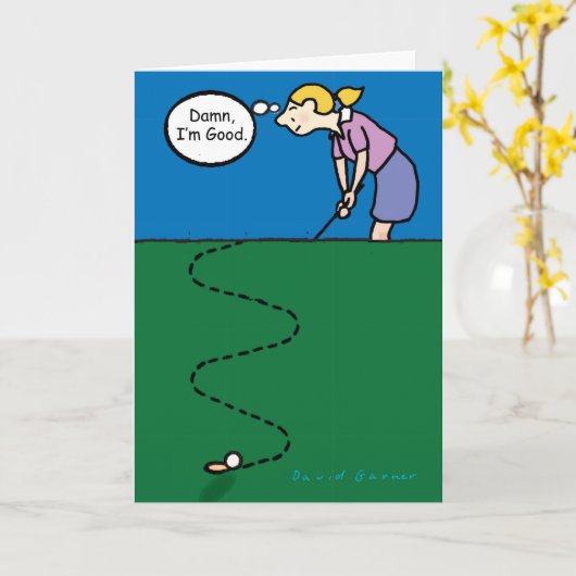 Golfkaart Kaart (Gele Bloem)