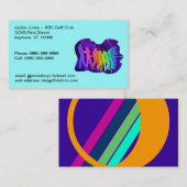 Golfkaart voor Visitekaartjes voor Golfgolfers (Voorkant / Achterkant)