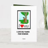 Golfkaarten, ik hou van golf feestdagen kaart (Achterkant)