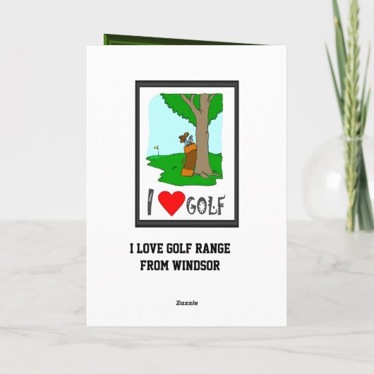 Golfkaarten, Keuze van clubs Feestdagen Kaart (Achterkant)