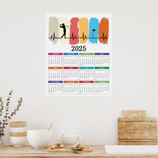 Golfkalender 2025 poster (Keuken)