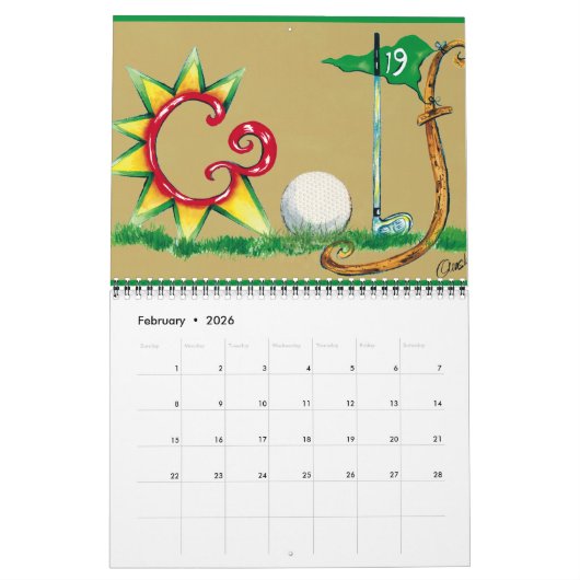 Golfkalender Kalender (Feb 2026)