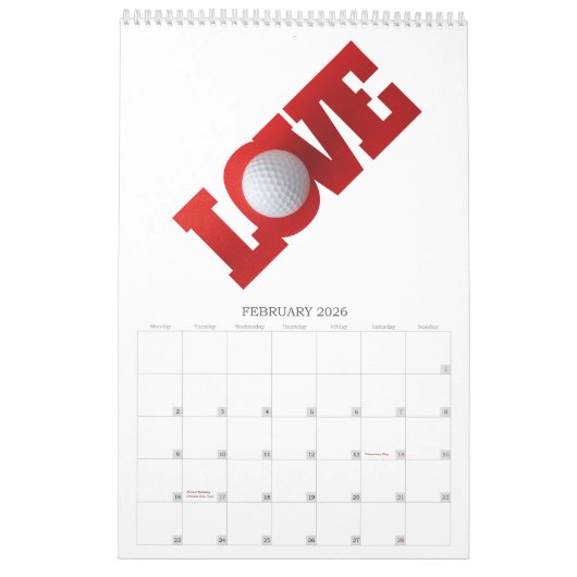 Golfkalender Kalender (Feb 2026)