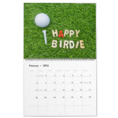Golfkalender met golfbal Kerstmis Nieuwjaar Kalender (Feb 2026)