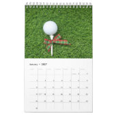 Golfkalender met golfbal op groen gras kalender (Jan 2027)