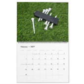 Golfkalender met golfbal op groen gras kalender (Feb 2027)