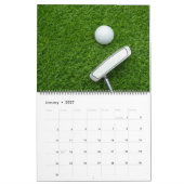 Golfkalender met golfbal op groen gras kalender (Jan 2027)