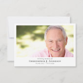 Golfkalligrafie Sympathy Fotobegrafenis Bedankkaart (Achterkant)