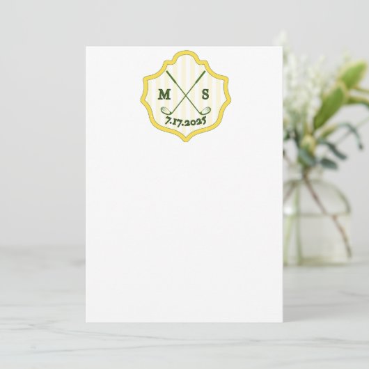 Golfkam met datum kaart (Staand voorkant)