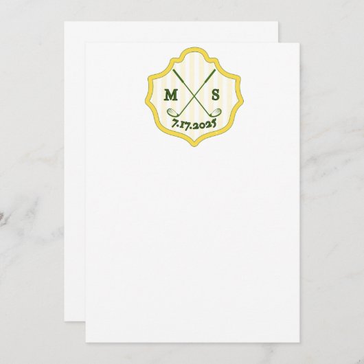 Golfkam met datum kaart (Voorkant / Achterkant)