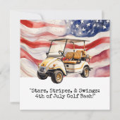 Golfkar 4 juli Onafhankelijkheidsdag Kaart (Voorkant)
