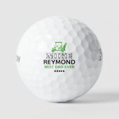 Golfkar - Aangepaste golfer naam groene markering Golfballen (Voorkant)
