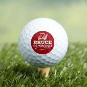 Golfkar - Aangepaste golfernaam rode markering Golfballen (Insitu Shirt)