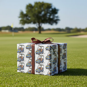 Golfkar Amusement Sports Voertuig Cadeaupapier