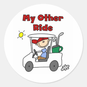 Golfkar Andere Rit Ronde Sticker