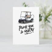 Golfkar bedankkaart voor golfer (Staand voorkant)