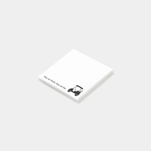 Golfkar Blijf op de baan, Blijf op Par Post-it® Notes (Schuin)