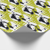 Golfkar, clubs, & greens cadeaupapier (Hoek)