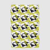 Golfkar, clubs, & greens golfhanddoek (Voorkant)