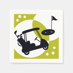 Golfkar, clubs, & greens servet