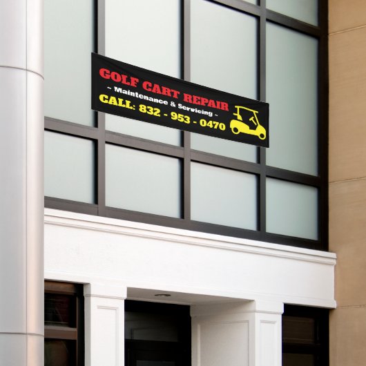 Golfkar Custom Repair Banner (Buitenkant Gebouw)