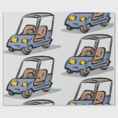 Golfkar Fun Sport Voertuig Cadeaupapier (Vlak)