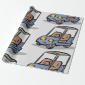 Golfkar Fun Sport Voertuig Cadeaupapier (Uitgerold)