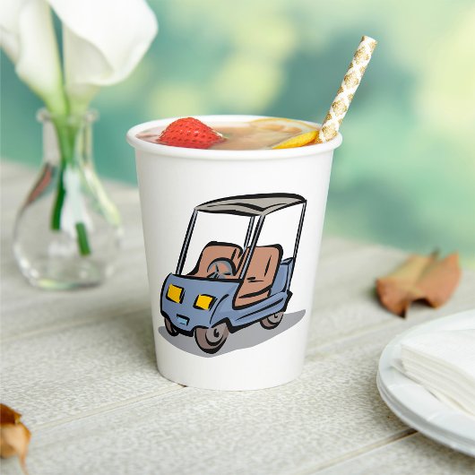 Golfkar Fun Sport Voertuig Papieren Bekers