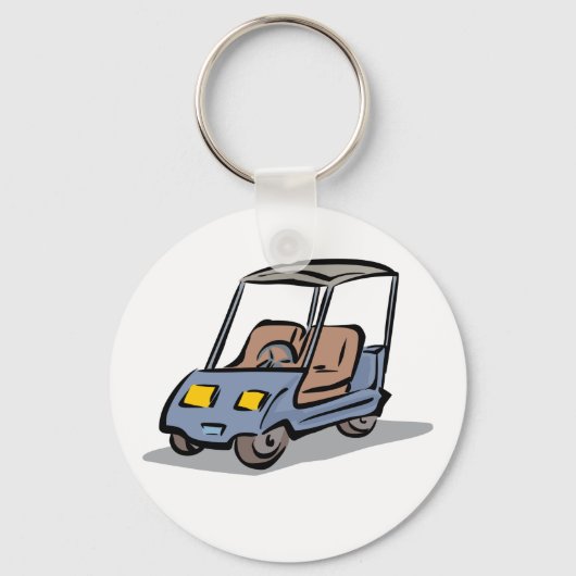 Golfkar Fun Sport Voertuig Sleutelhanger (Voorkant)