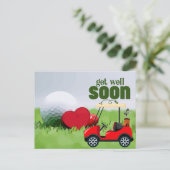 Golfkar Get Well Binnenkort voor Golfer Kaart (Staand voorkant)