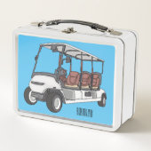 Golfkar / golfbuggy cartoon illustratie (Voorkant)