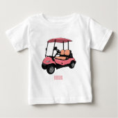Golfkar / golfbuggy cartoon illustratie (Voorkant)