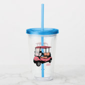 Golfkar / golfbuggy cartoon illustratie acryl drinkbeker (Voorkant)