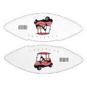 Golfkar / golfbuggy cartoon illustratie american football (Panelen)