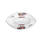 Golfkar / golfbuggy cartoon illustratie american football (Voorkant)