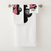 Golfkar / golfbuggy cartoon illustratie bad handdoek (Insitu)