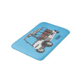 Golfkar / golfbuggy cartoon illustratie badmat (Gekanteld)