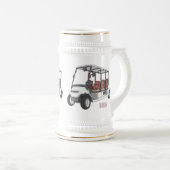 Golfkar / golfbuggy cartoon illustratie bierpul (Voorkant rechts)