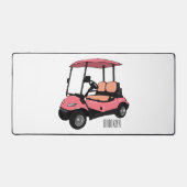 Golfkar / golfbuggy cartoon illustratie bureaumat (Voorkant)