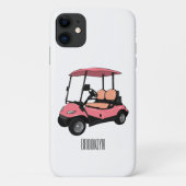 Golfkar / golfbuggy cartoon illustratie Case-Mate iPhone case (Achterkant)