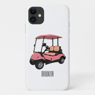 Golfkar / golfbuggy cartoon illustratie Case-Mate iPhone case
