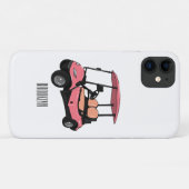 Golfkar / golfbuggy cartoon illustratie Case-Mate iPhone case (Achterkant (horizontaal))