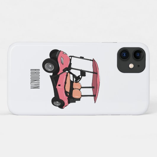 Golfkar / golfbuggy cartoon illustratie Case-Mate iPhone case (Achterkant (horizontaal))