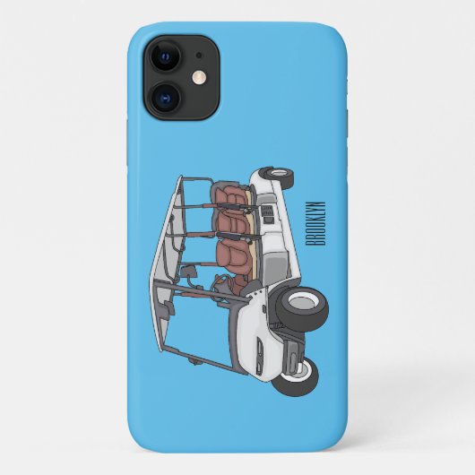 Golfkar / golfbuggy cartoon illustratie Case-Mate iPhone case (Achterkant)